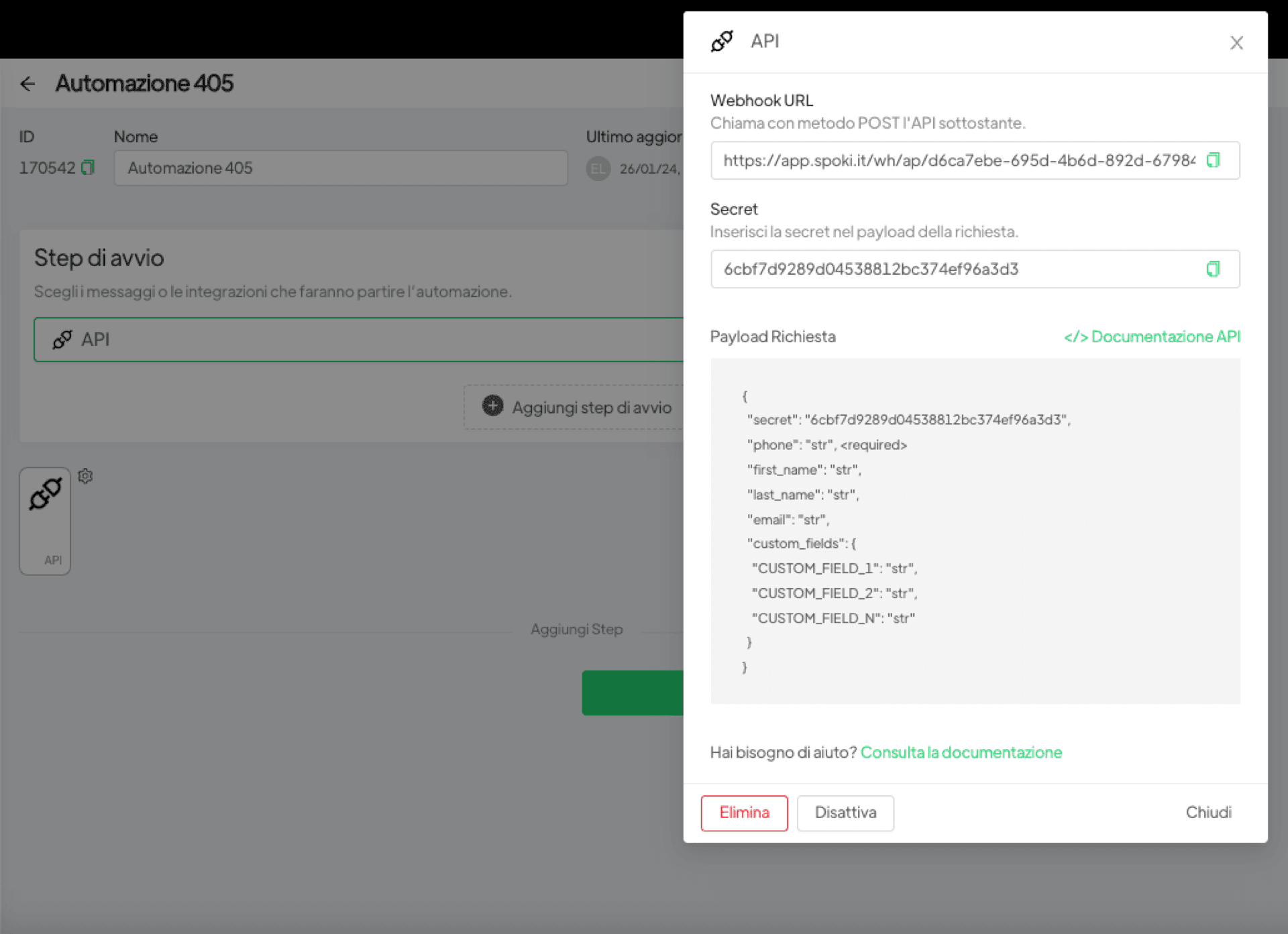 Spoki API Screenshot