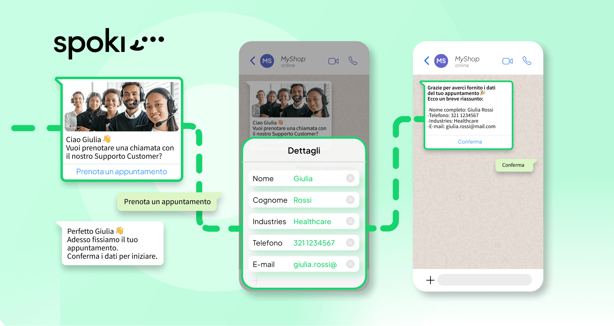 With Spoki’s new Forms automate data collection on WhatsApp