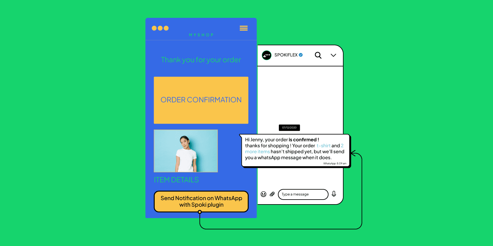 Send Order Notifications on WhatsApp with Spoki, the WooCommerce plugin