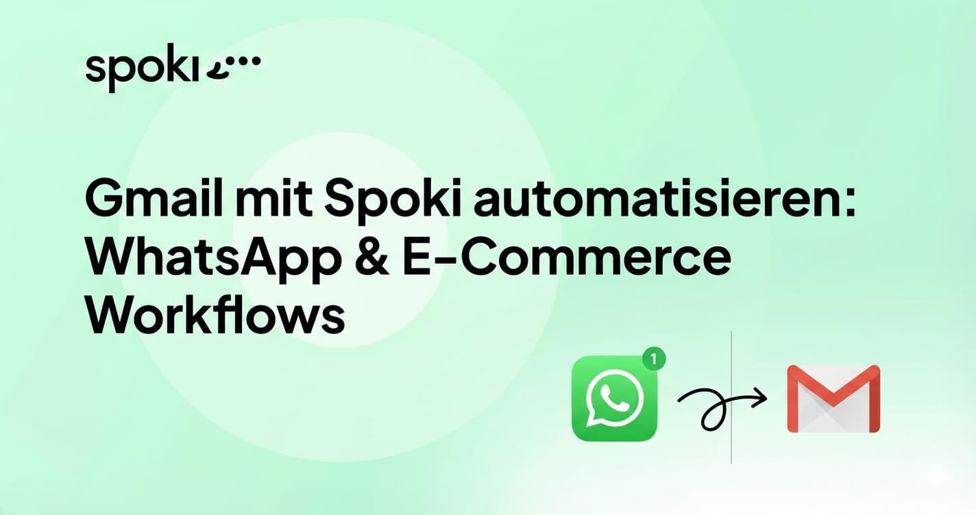 Gmail mit Spoki automatisieren: WhatsApp & E-Commerce Workflows