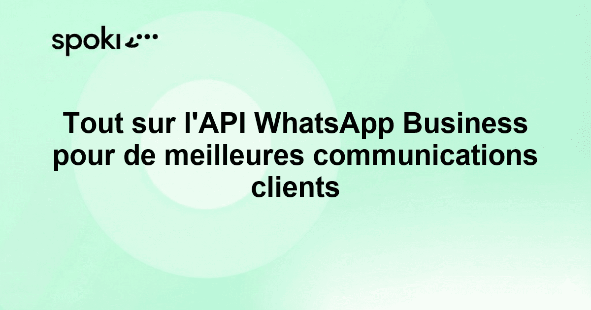 Tout sur l'API WhatsApp Business pour de meilleures communications clients