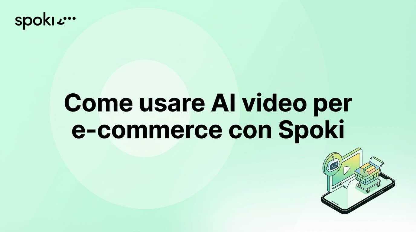 Come usare AI video per e-commerce con Spoki