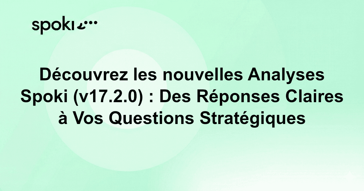 Découvrez les nouvelles Analyses Spoki (v17.2.0) : Des Réponses Claires à Vos Questions Stratégiques