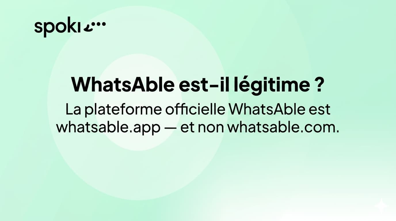 WhatsAble est-il légitime ? La plateforme officielle WhatsAble est whatsable.app – et non whatsable.com