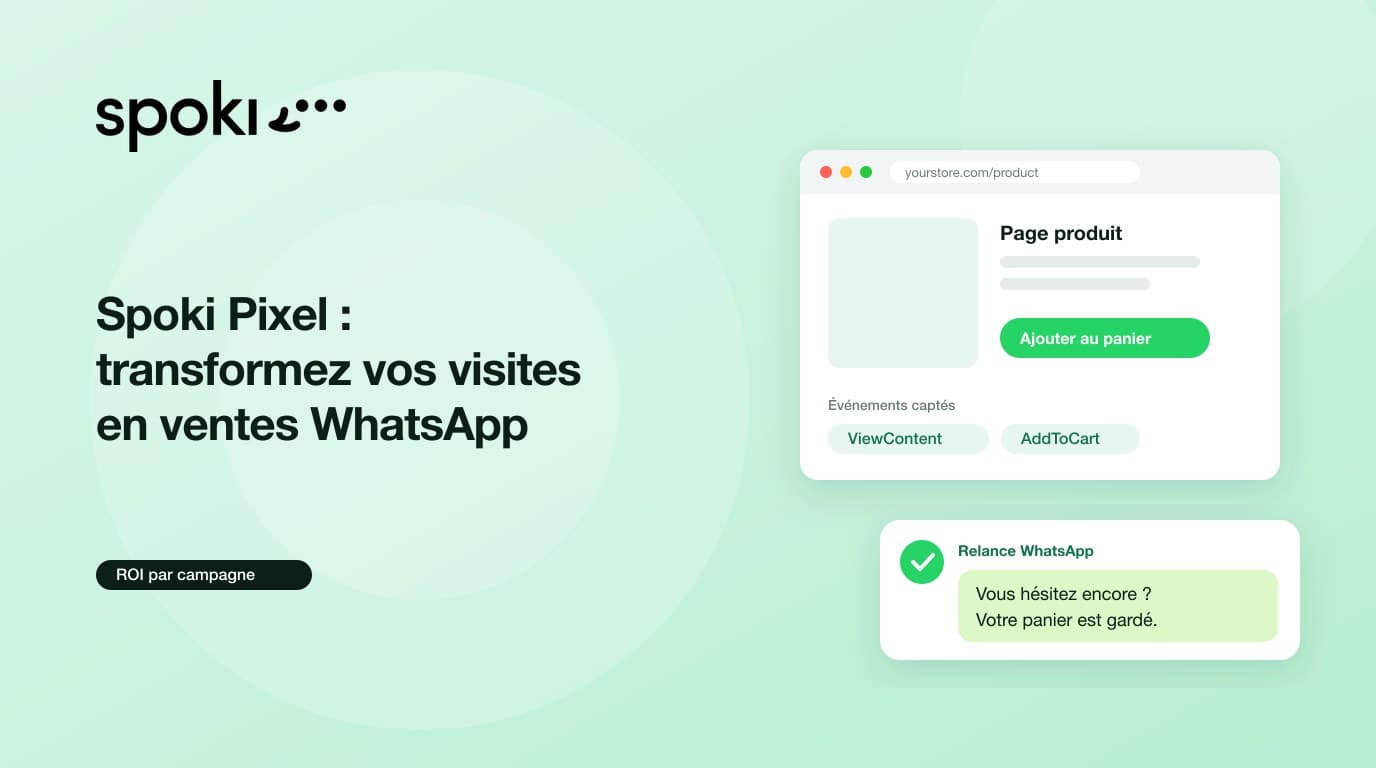 Spoki Pixel: suivi web, automatisations WhatsApp et ROI mesurable