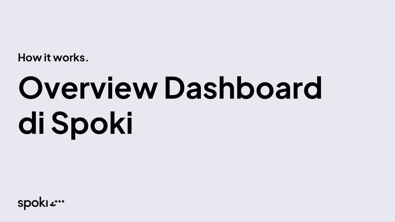 Overview Dashboard di Spoki