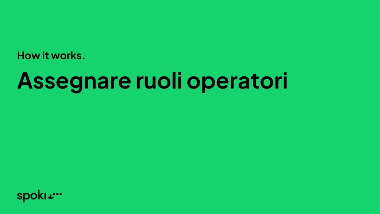 Assegnare ruoli operatori