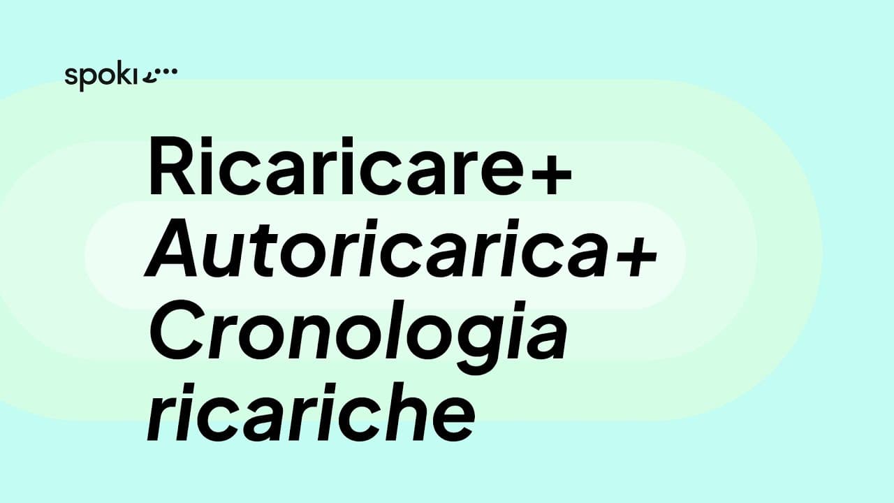 Ricaricare+autoricarica+cronologia ricariche