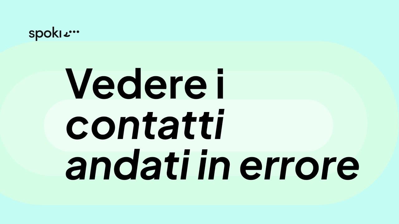 Vedere i contatti andati in errore