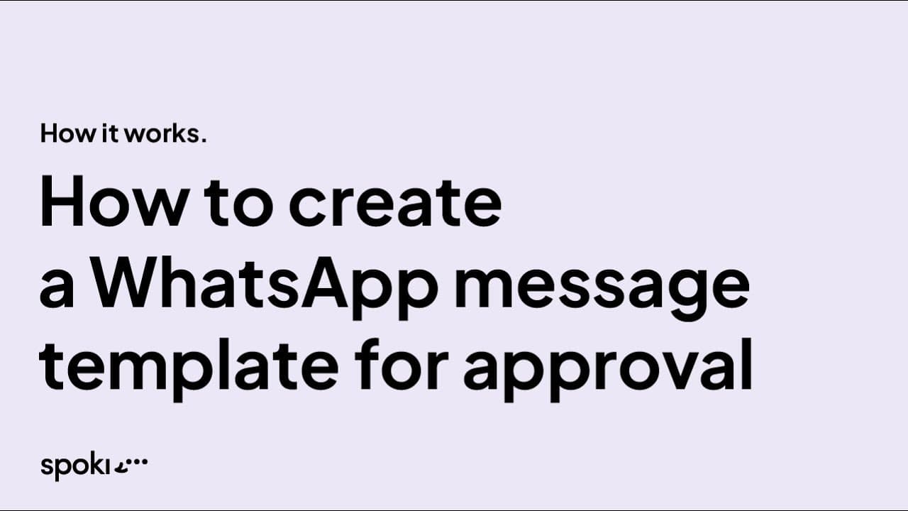 Come richiedere un messaggio template in Spoki