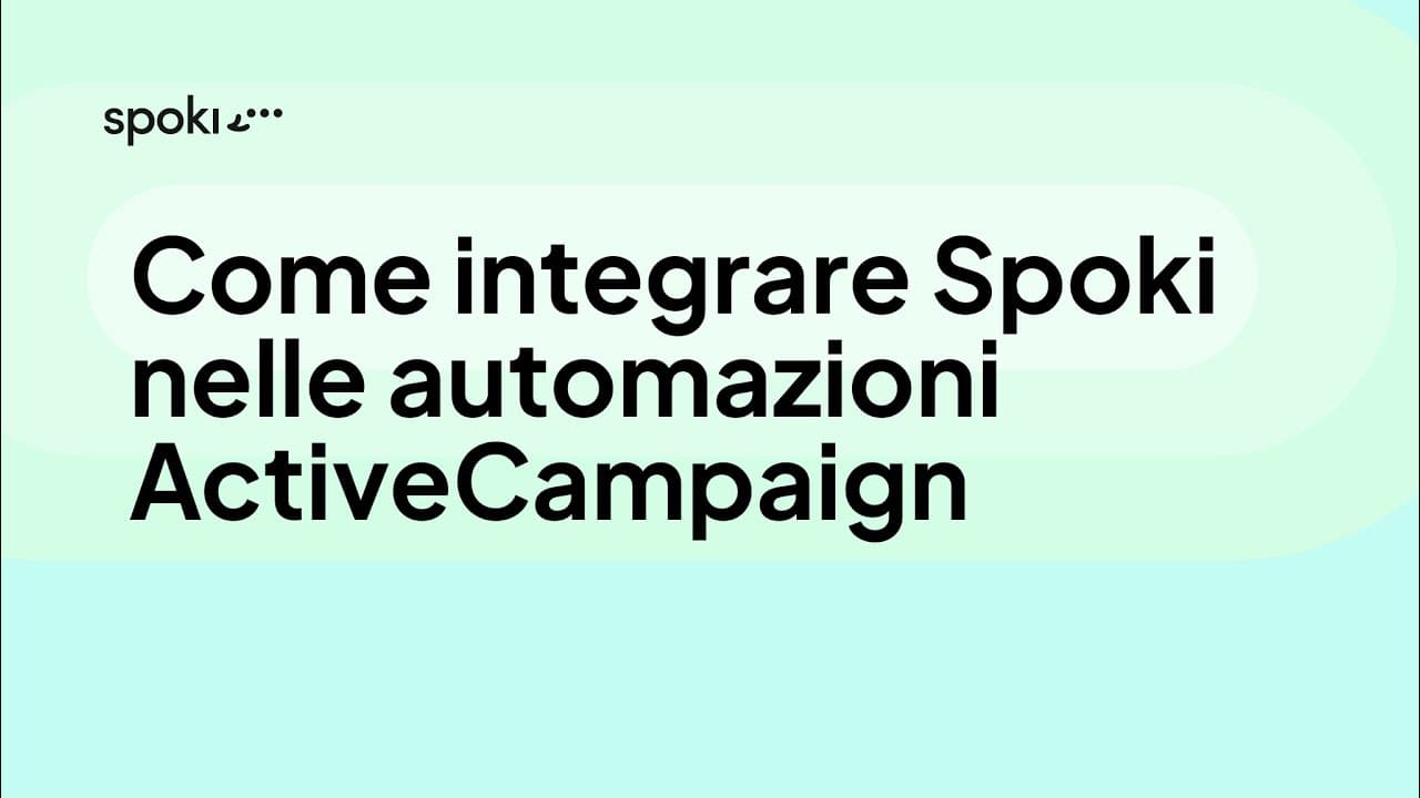 Come inviare un messaggio Spoki nelle automazioni Active Campaign