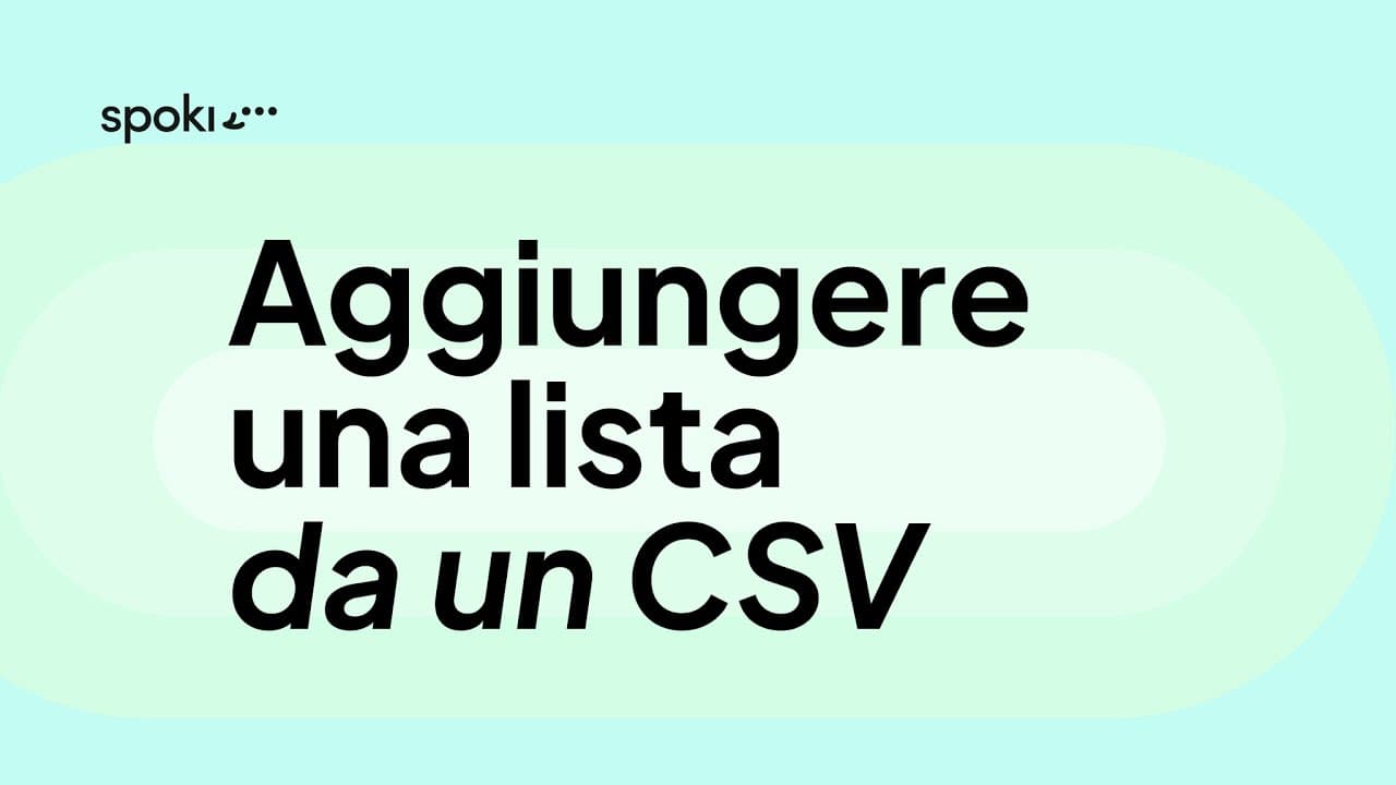 Creare lista da csv