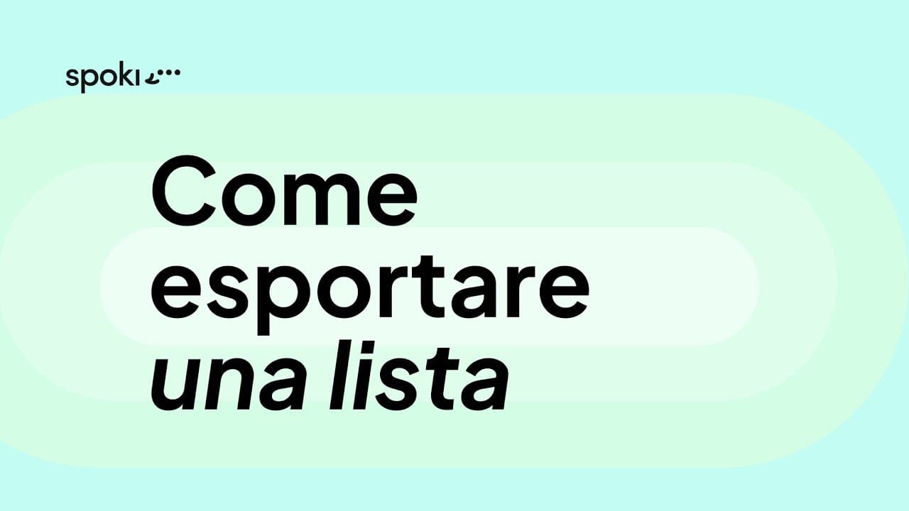 Esportare Lista