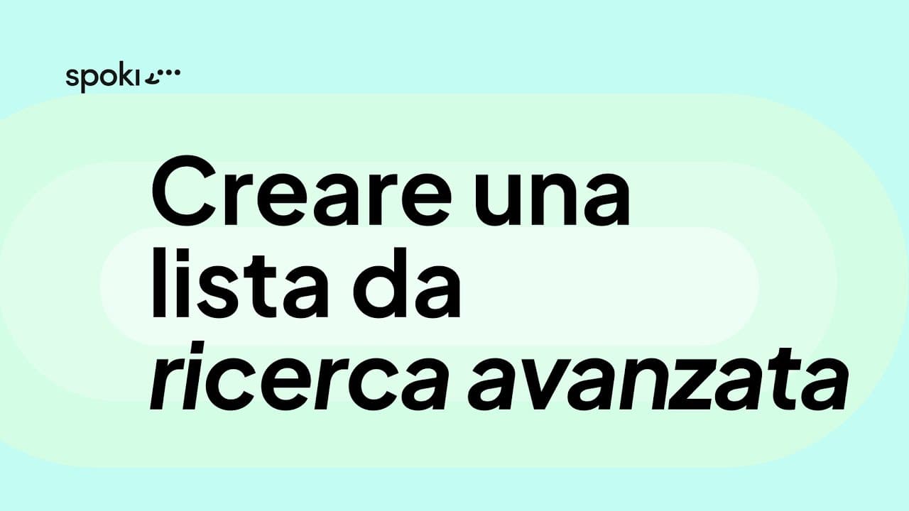 Creare una lista da ricerca avanzata