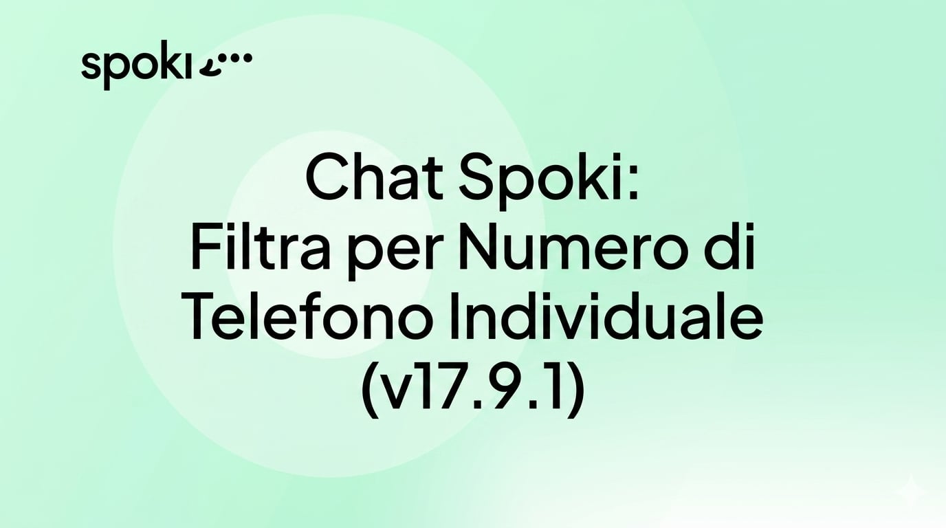 Chat Spoki: Filtra per Numero di Telefono Individuale (v17.9.1)