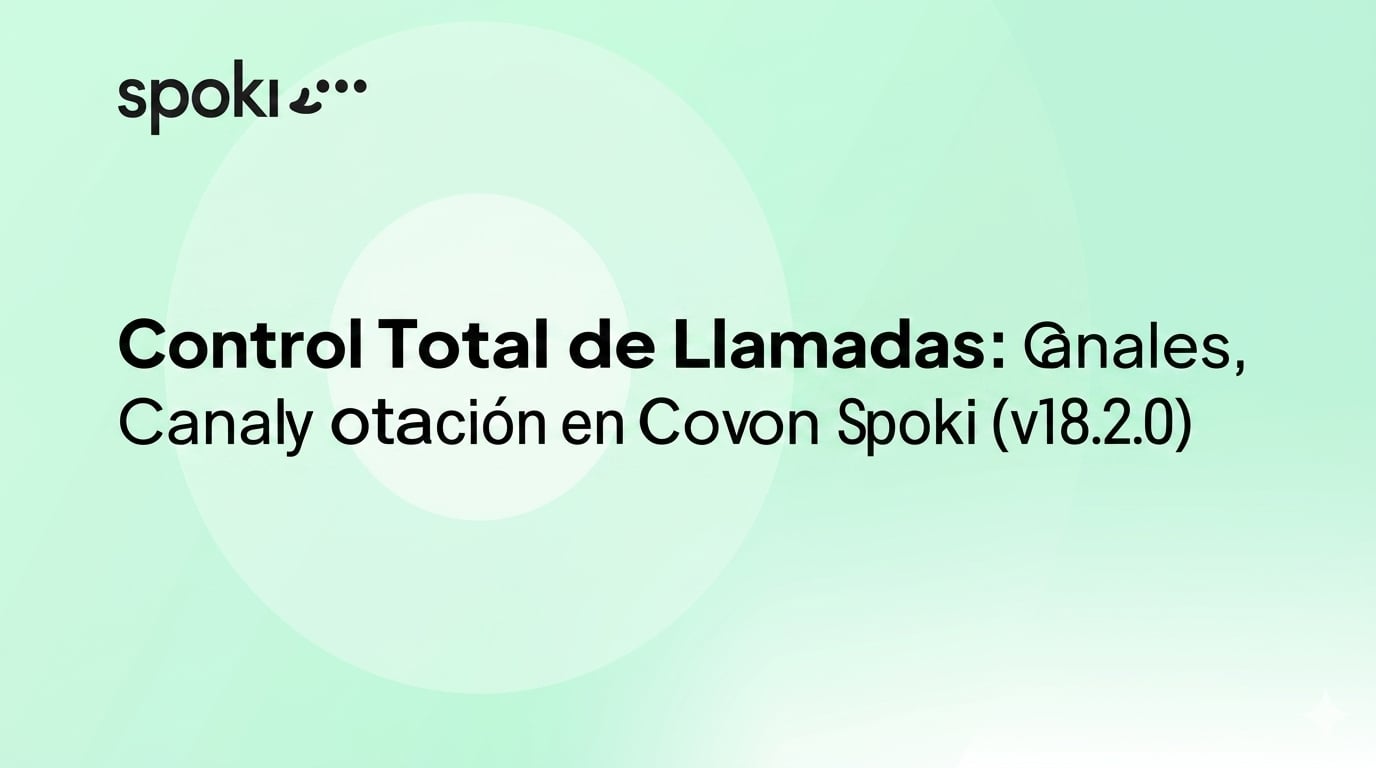 Control Total de Llamadas: Canales, Horarios y Rotación en Spoki (v18.2.0)