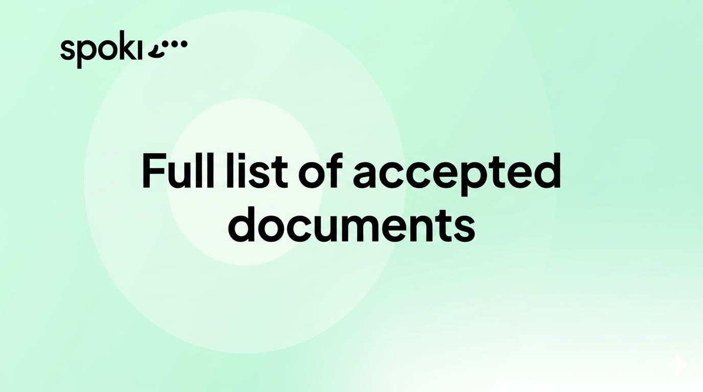 Full list of accepted documents