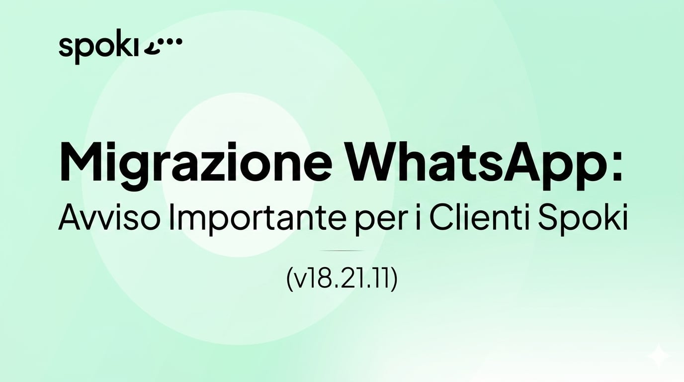 Migrazione WhatsApp: Avviso Importante per i Clienti Spoki (v18.21.11)