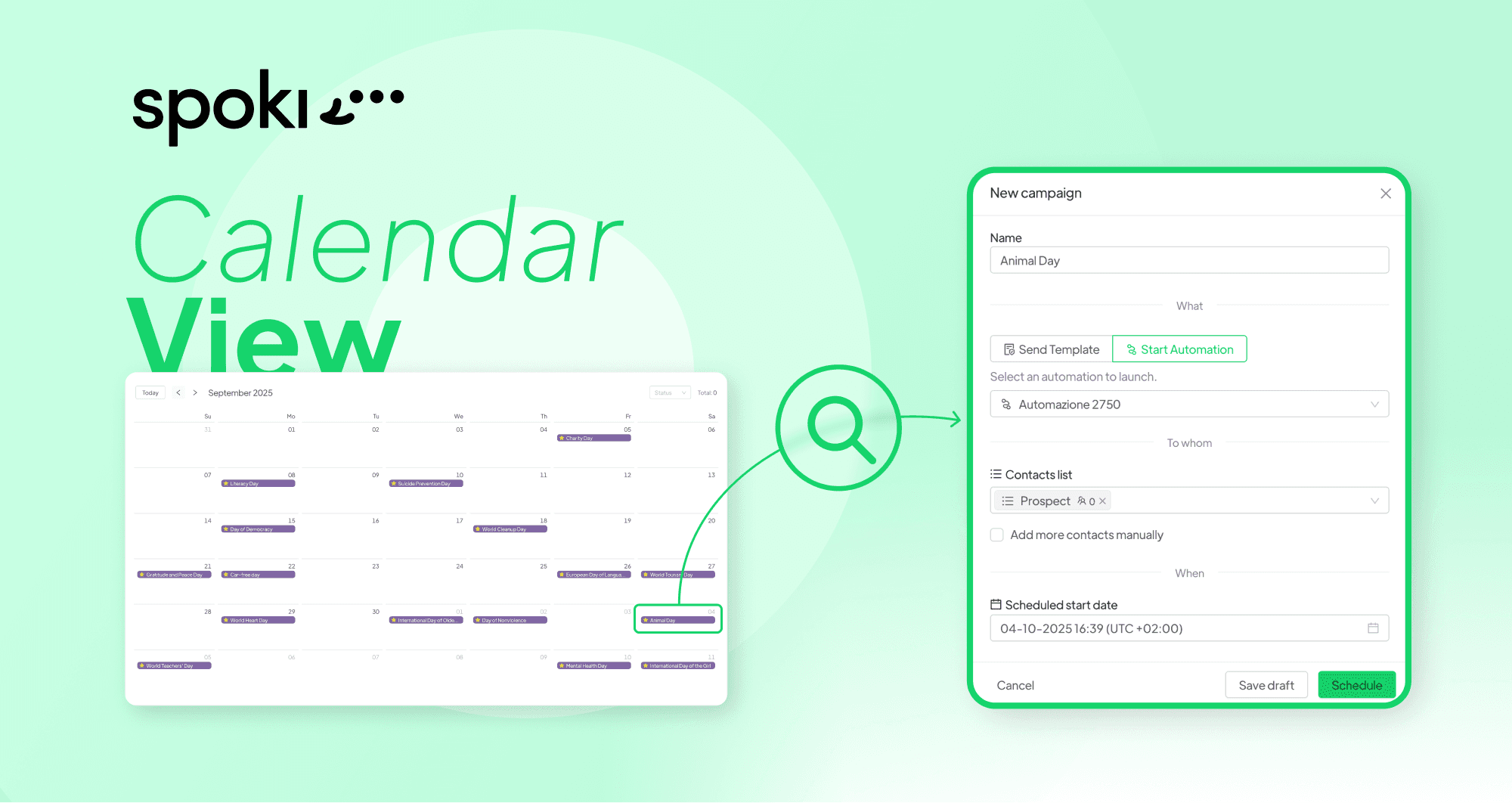 Spoki lança nova visualização de Calendário: planeje suas campanhas de forma rápida e fácil