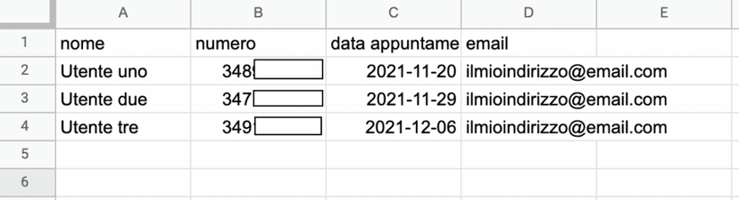 google sheets 6