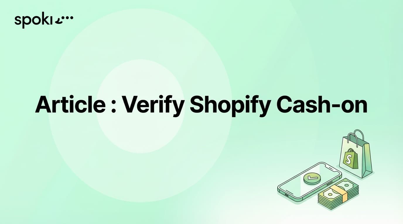 Article : Verify Shopify Cash-on