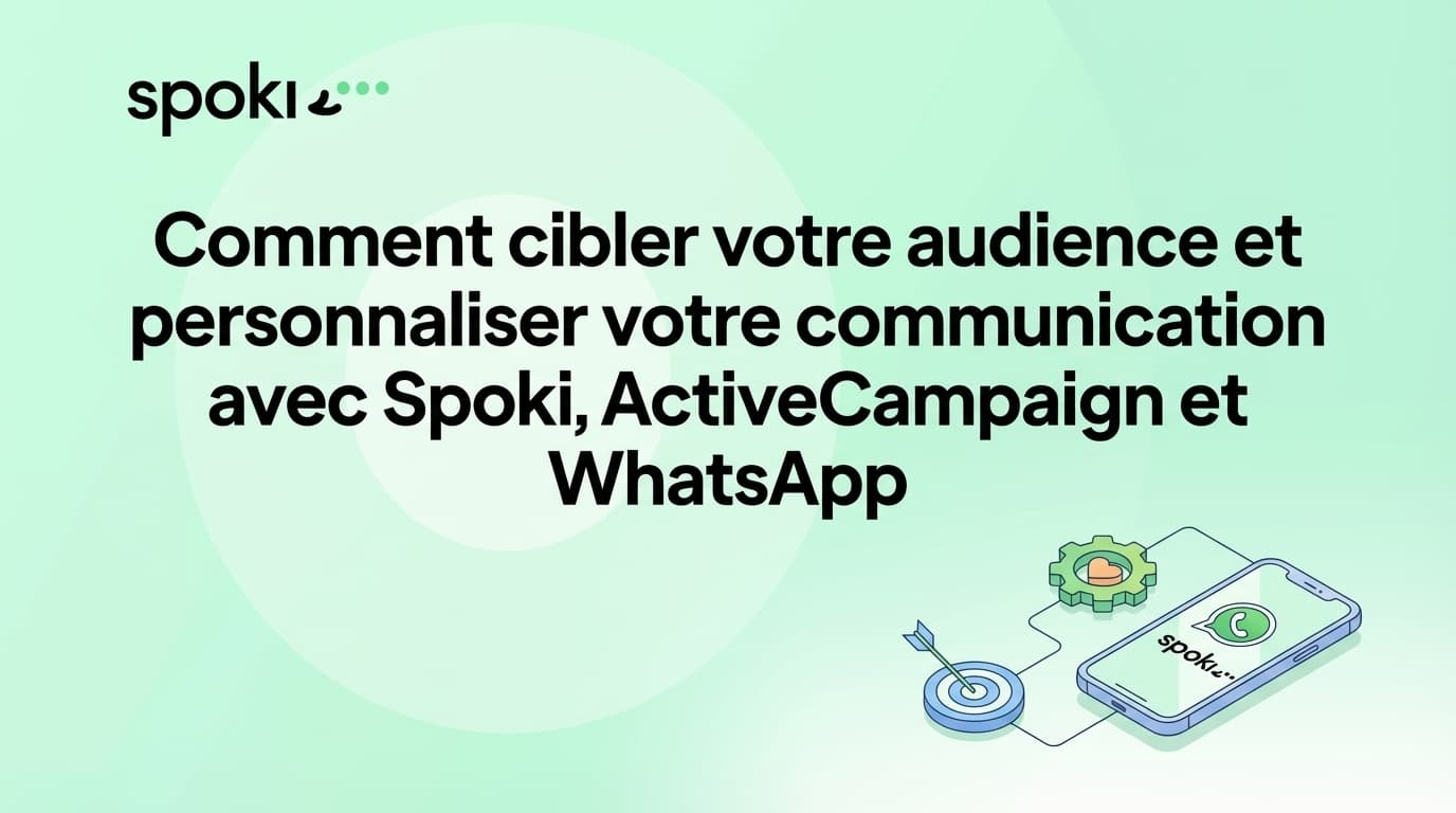 Comment cibler votre audience et personnaliser votre communication avec Spoki, ActiveCampaign et WhatsApp