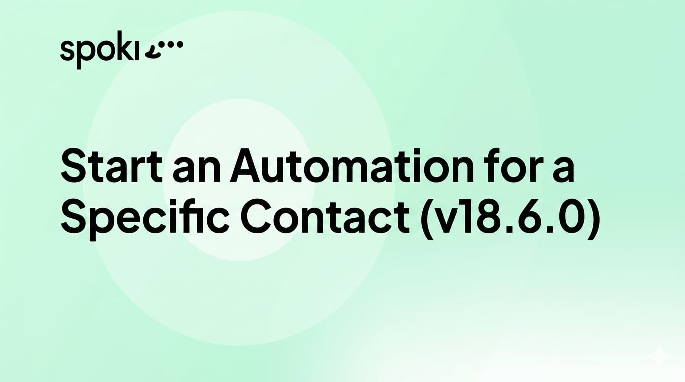Start an Automation for a Specific Contact (v18.6.0)