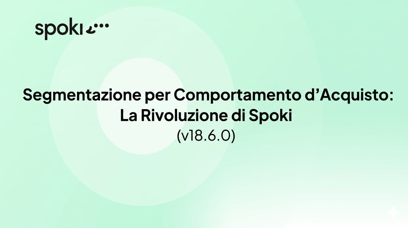 Segmentazione per Comportamento d'Acquisto: La Rivoluzione di Spoki (v18.6.0)