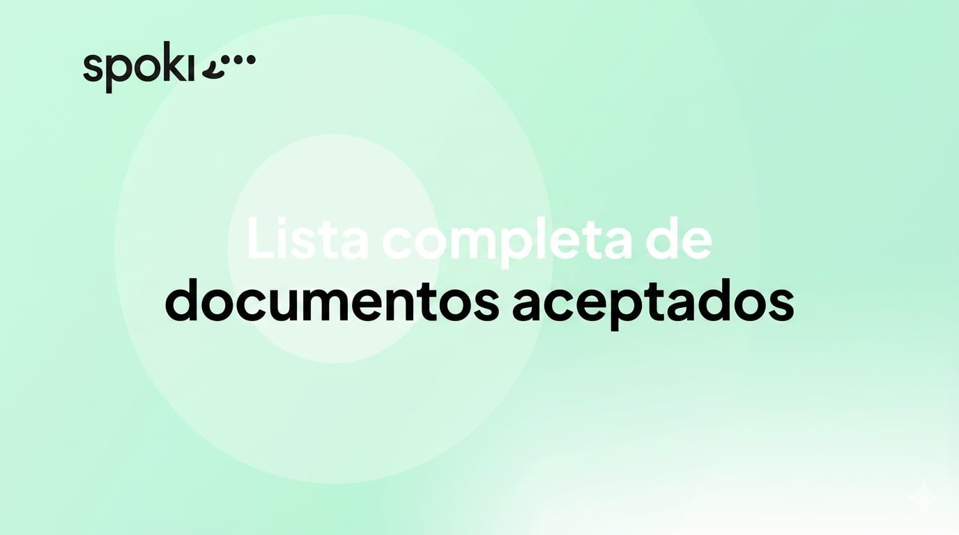 Lista completa de documentos aceptados