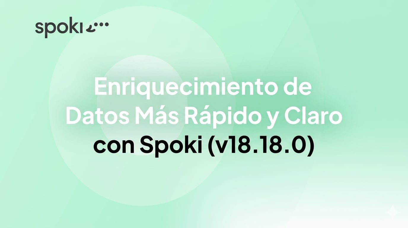 Enriquecimiento de Datos Más Rápido y Claro con Spoki (v18.18.0)