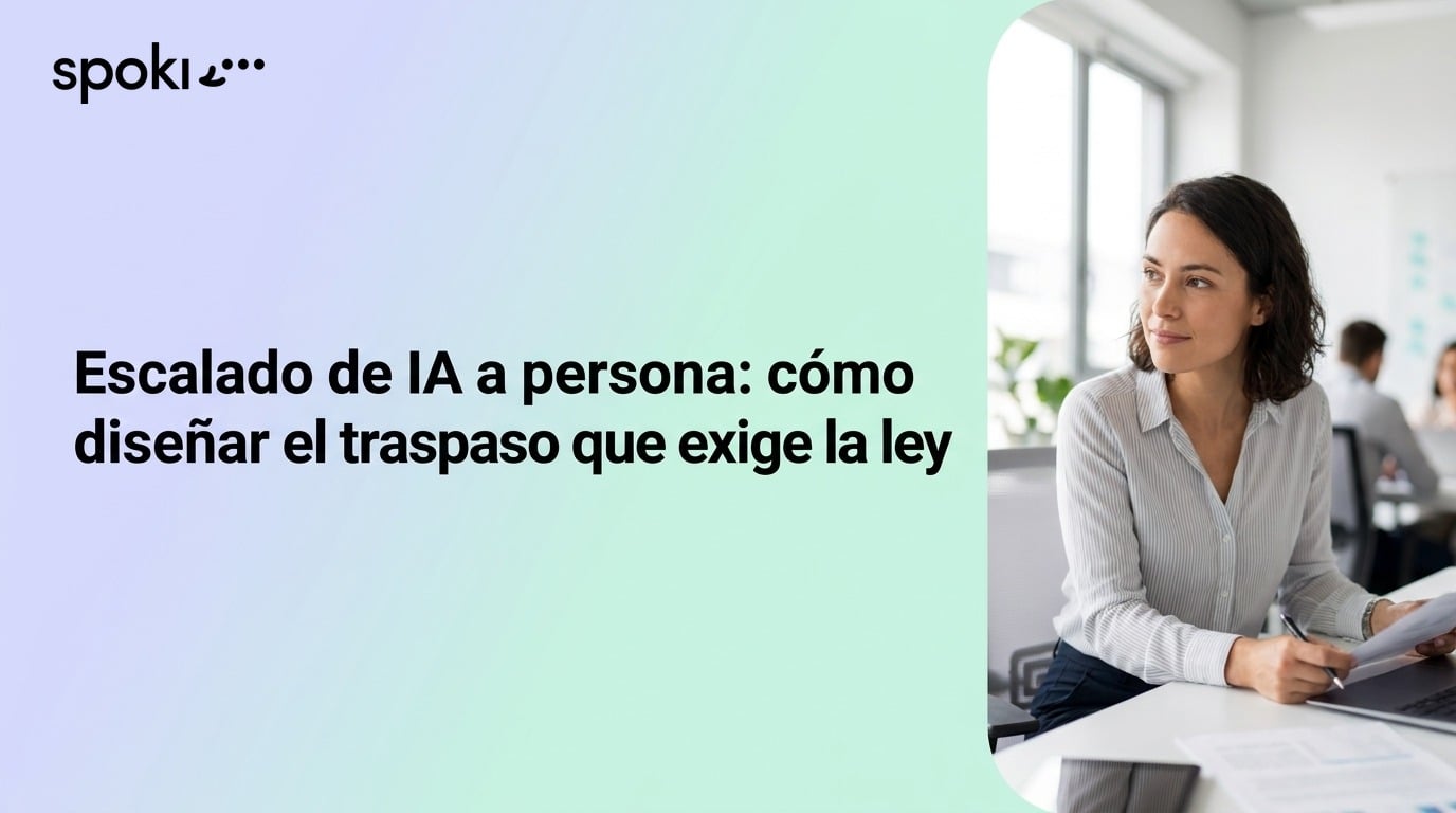 Escalado de IA a persona: cómo diseñar el traspaso que exige la ley