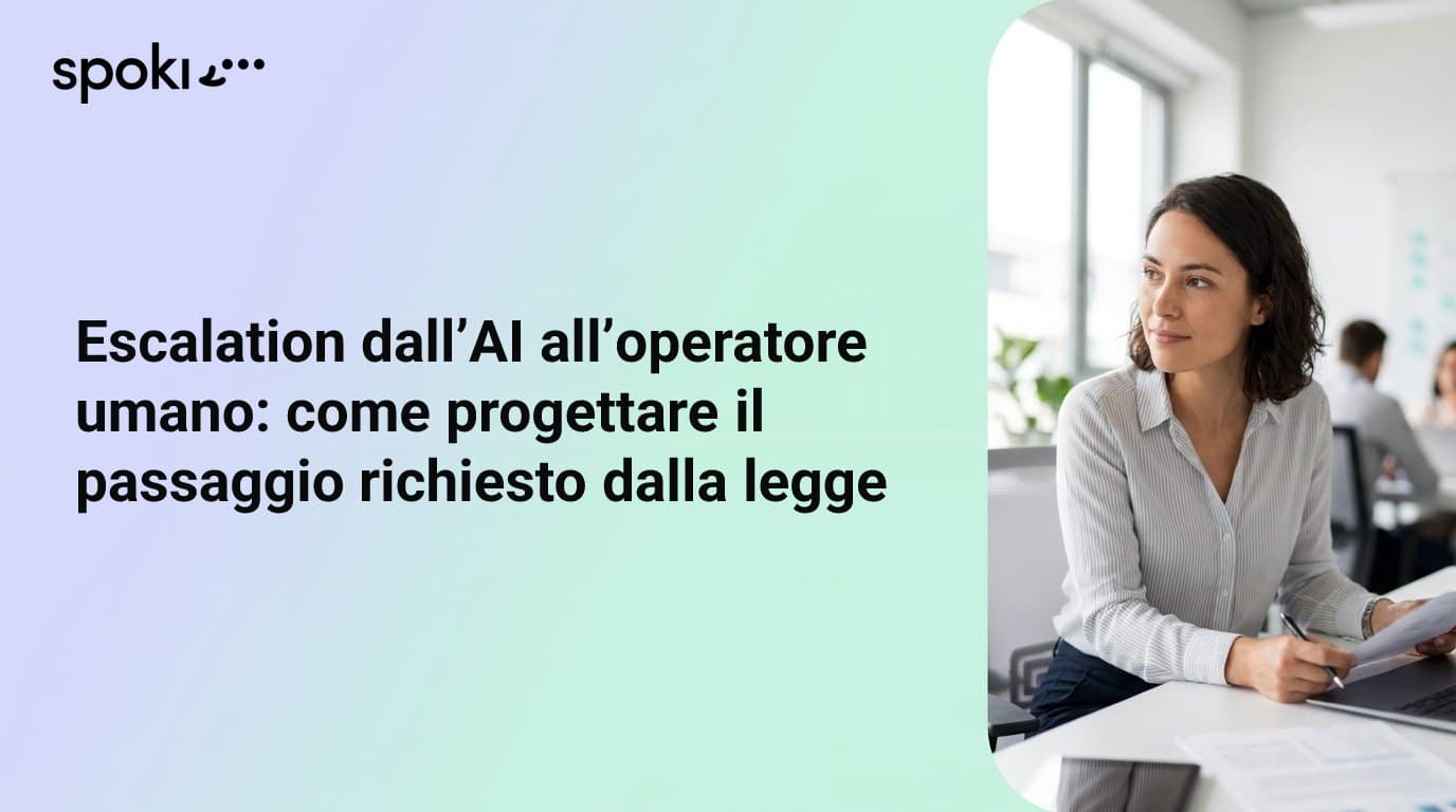 Escalation dall’AI all’operatore umano: come progettare il passaggio richiesto dalla legge