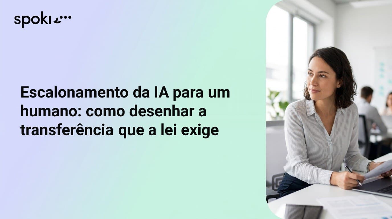 Escalonamento da IA para um humano: como desenhar a transferência que a lei exige